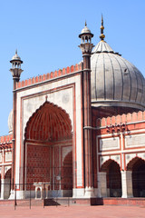 Fototapeta na wymiar Jama Masjid Mosque Archway in Delhi, India