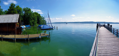 Panorama of Lake Starnberger, Bavaria, Germany