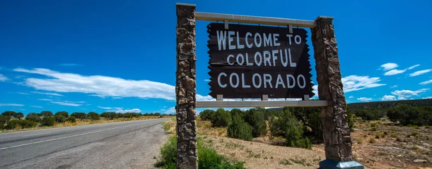 Foto op Canvas Colorado road sign © forcdan