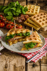 Waffles sandwich