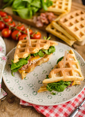 Waffles sandwich