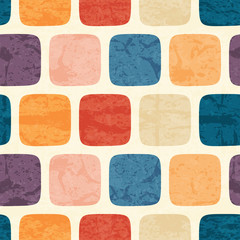 Abstract seamless pattern with grunged colorful square