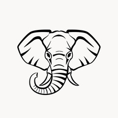 Vector Elephant head