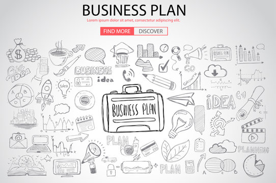 Business Planning  concept with Doodle design style