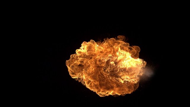 Fire explosion shooting with high speed camera, phantom flex.