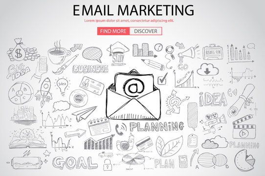 Email Marketing with Doodle design style