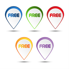 3D pointer for your free product, vector illustration