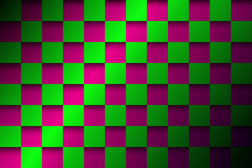 Abstract background, pink and green squares