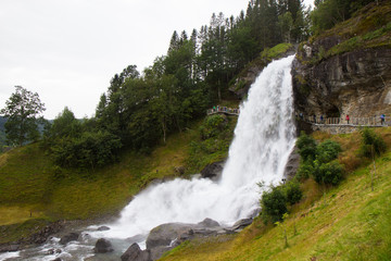 Obraz premium Steinsdalsfossen - a gorgeous waterfall in Norway