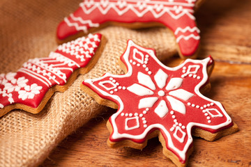 Christmas homemade gingerbread cookies