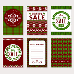 Christmas banners set - sale and greeting cards.