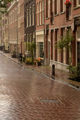 Fototapeta na wymiar rain in amsterdam