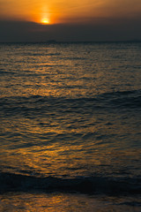 Fototapeta na wymiar sunset at Daechon Beach