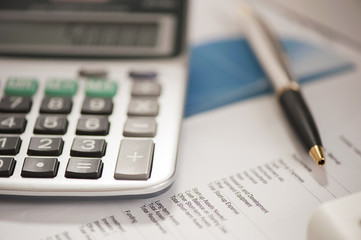 Pen and calculator
