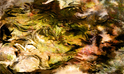 Color Abstract background and spots with desert crackle