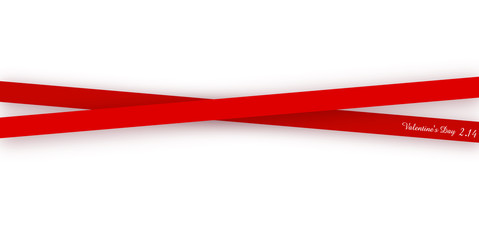 Obraz premium バレンタイン リボン 飾り 背景