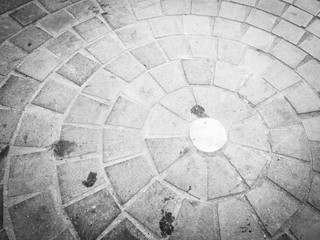 cobblestones in circle