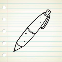 ballpoint in doodle style