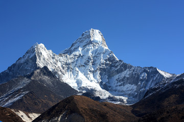 Beautiful himalayan mountain, Ama Dablam peak ,m in Nepal
