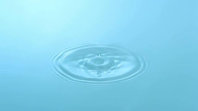 Water drop making ripple shot with high speed camera, phantom flex.