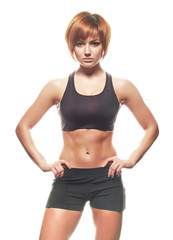 Obraz premium Portrait of young female athlete looking at camera