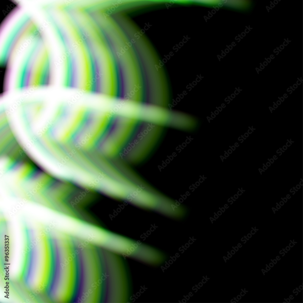 Poster abstract neon waves background with aberrations