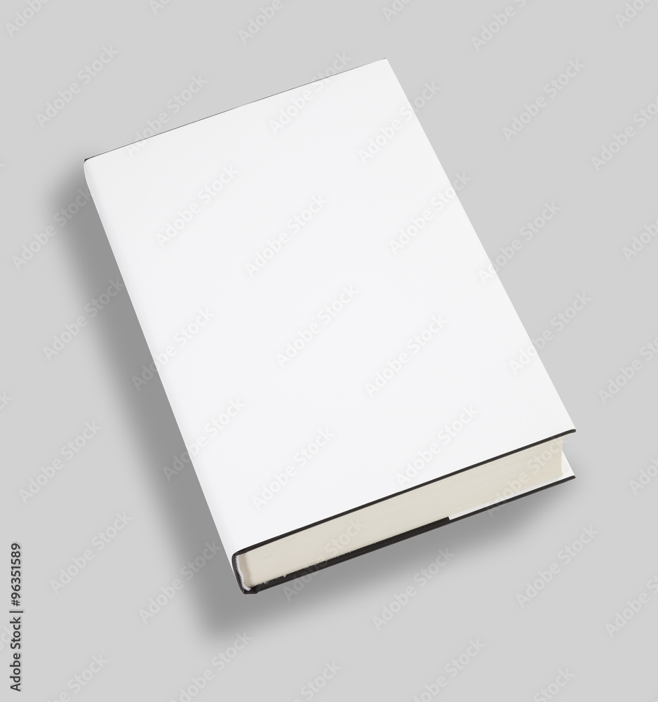 Wall mural blank book cover w clipping path