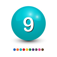 number 3d ball