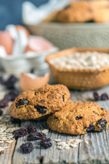 Homemade oatmeal cookies.