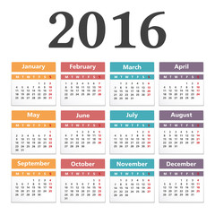 2016 Calendar