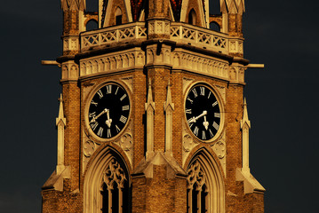clock on cathedral