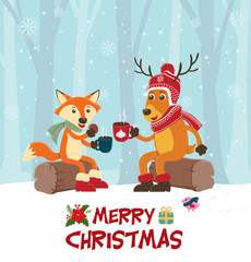 Vintage Christmas poster design