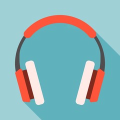 Vector headphone, flat design