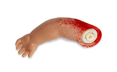 Separated arm of a doll