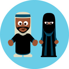 Traditional costumes icon - Arabs