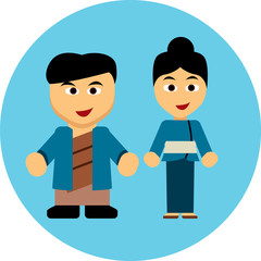 Traditional costumes icon - Japan