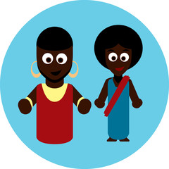 Traditional costumes icon - Africa