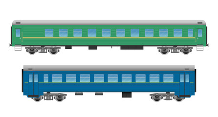 Passenger train cars set