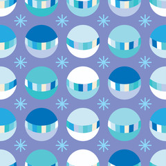 Vector seamless winter Christmas and New Year background