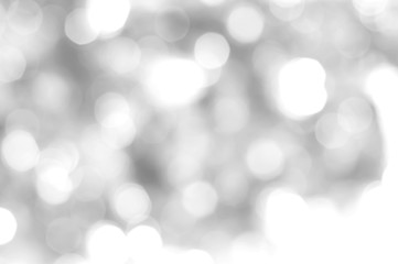 Shiny white bokeh abstract background