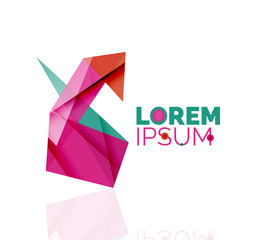 Logo, abstract geometric business icon