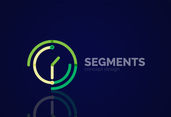 Vector outline minimal abstract geometric logo