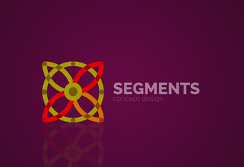 Vector outline minimal abstract geometric logo