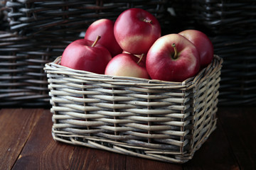 apples in a Wicker basket