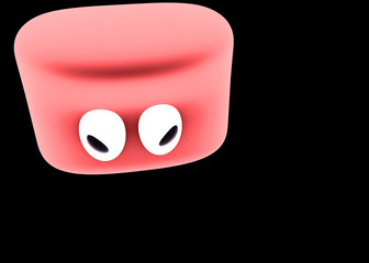 怒ったスライム:3D