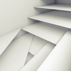 Abstract geometric background with gray layers 3d
