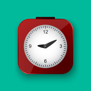 Illustration of Modern Clock Vector Icon