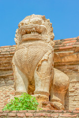 Fototapeta premium Lion statue cambodia style