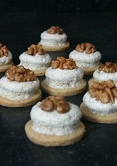 Christmas cookies with nuts