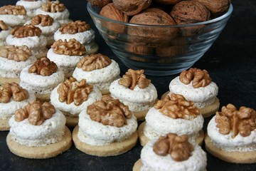 Christmas cookies with nuts